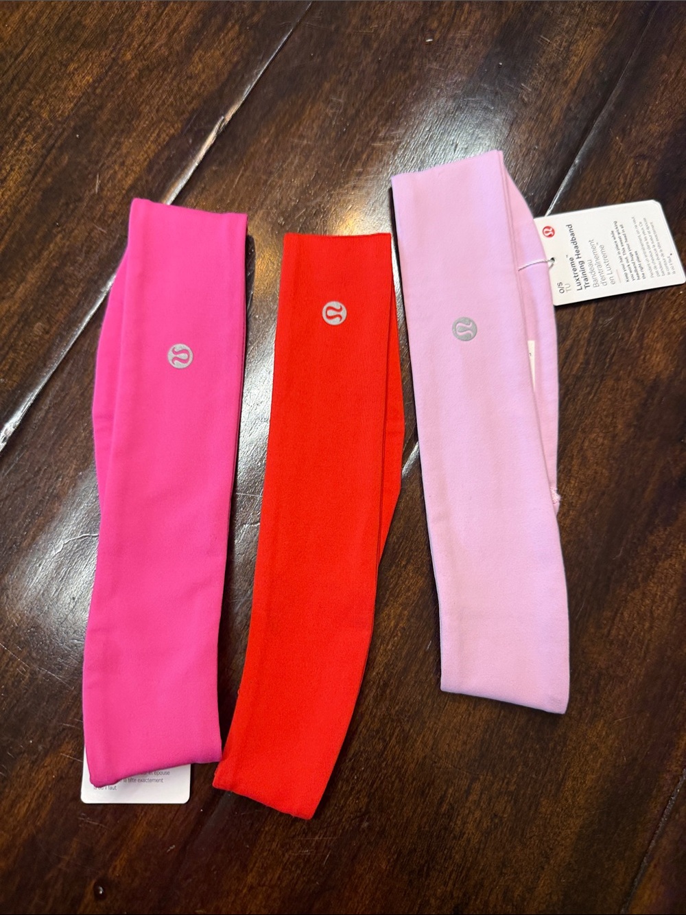 lululemon athletica Lavender, Red & Hot Pink Headband Set - Picture 3 of 3